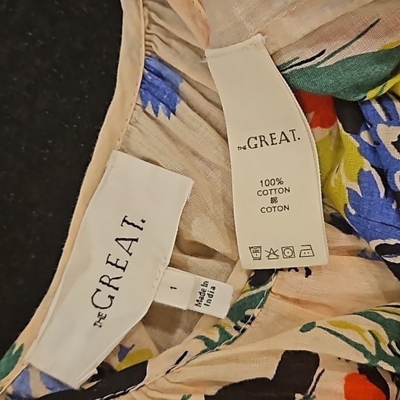 💕THE GREAT.💕 The Dove Dress ~ Bright Grove Floral Print Size 1 = Small - Picture 16 of 16